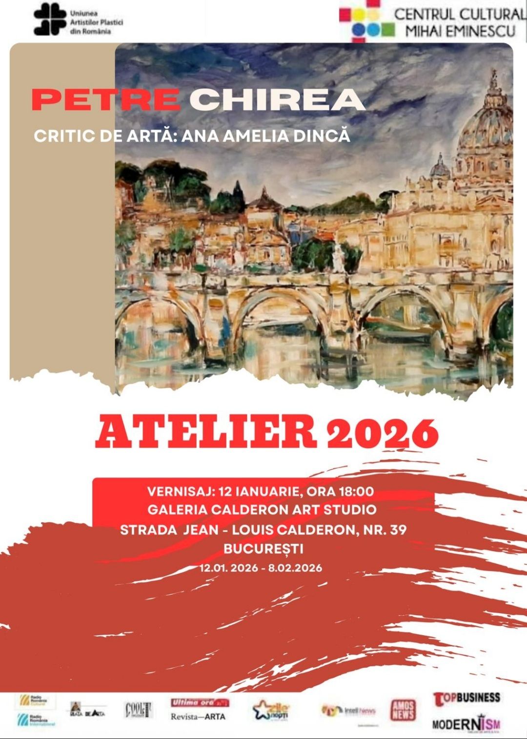 Vernisajul expoziției „Atelier 2026” la Galeria Calderon Art Studio